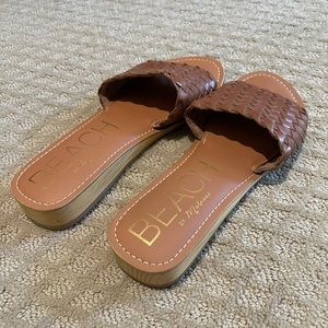 Anthropologie Beach by Matisse leather woven sandals